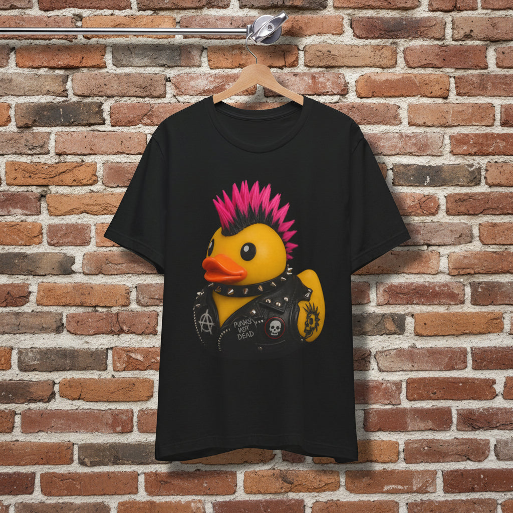 Punk Rubber Duck Shirt | Light Fitted - Unisex Bella+Canvas 3001 | Animals, Funny | Punk