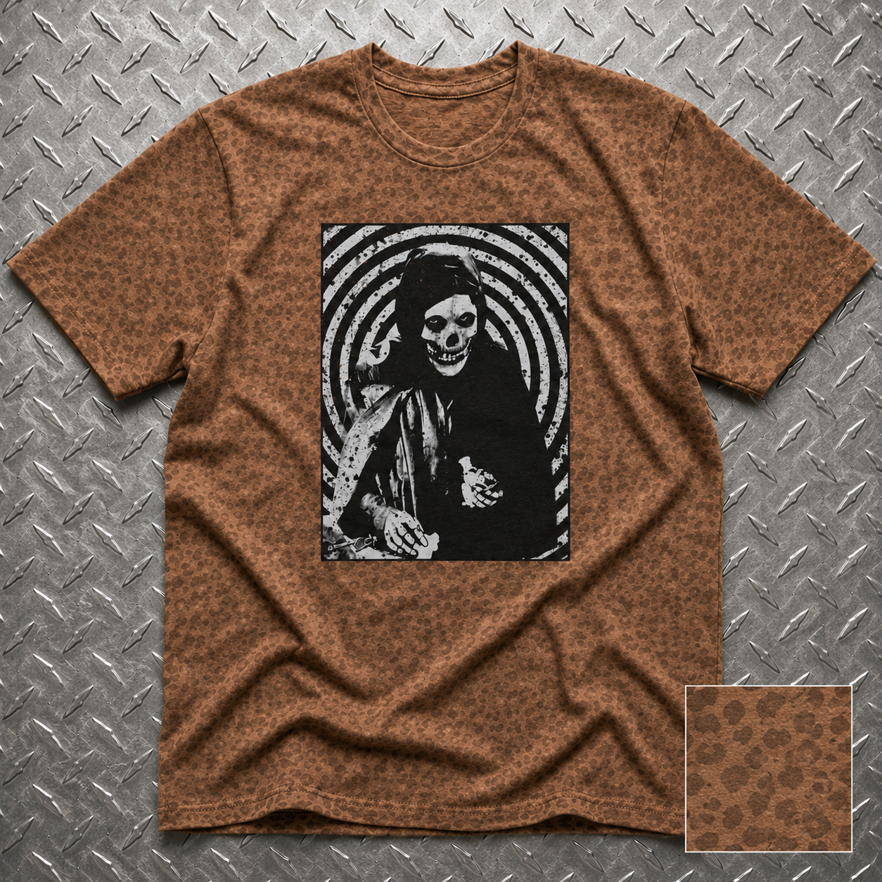 Crimson Ghost Skull Shirt | LAT Apparel - Camo, Leopard, Snake Skin Patterned | Horror, Skulls & Skeletons | Punk