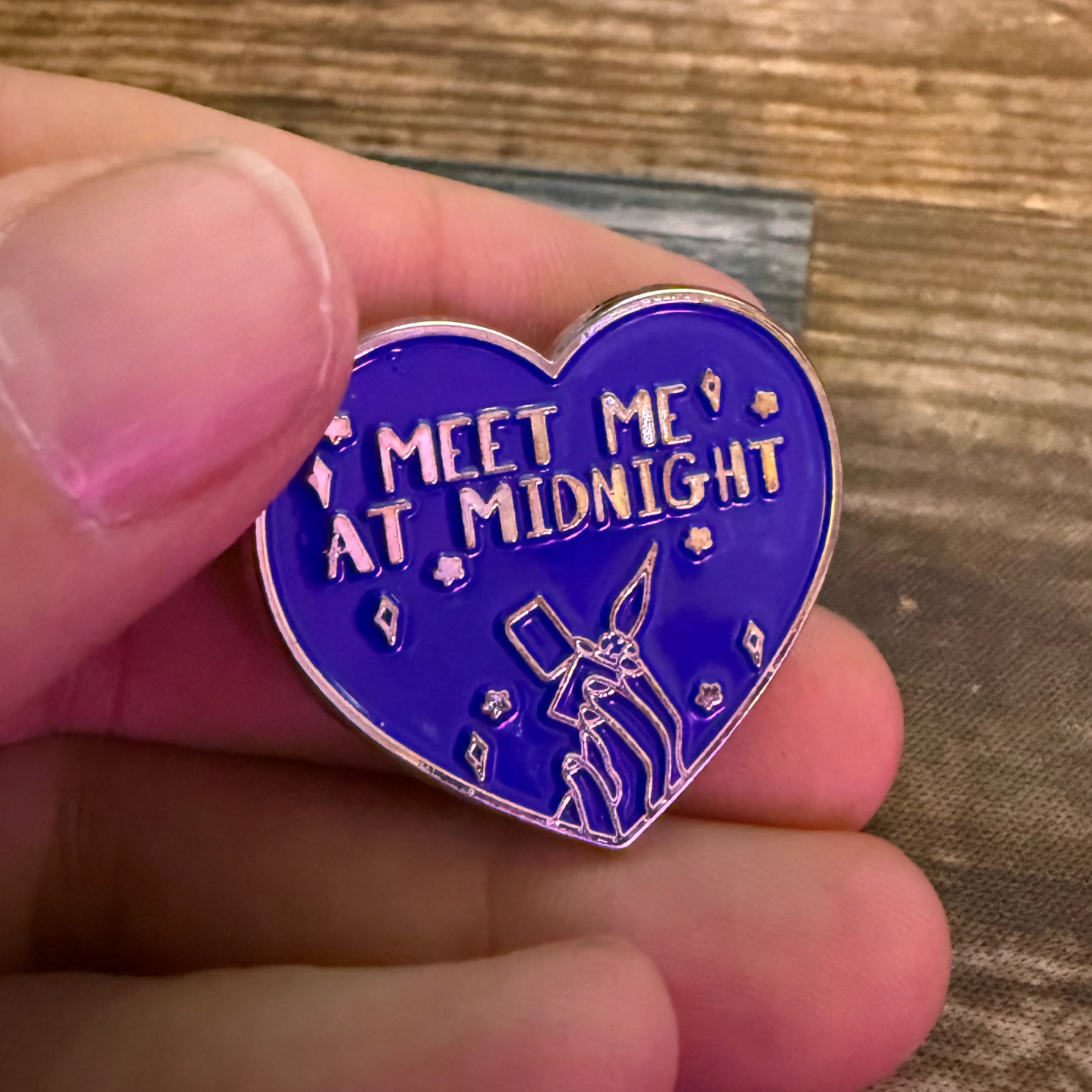Meet Me At Midnight Heart Pinback Button | Pinback Button | Halloween, Goth/Gothic | Romantic
