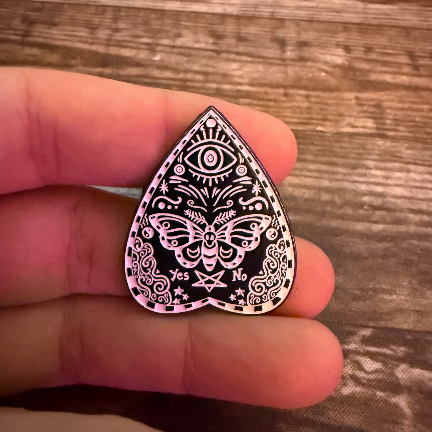 Gothic Ouija Planchette Pinback Button | Pinback Button | Ghosts & Paranormal, Spiritual | Goth/Gothic