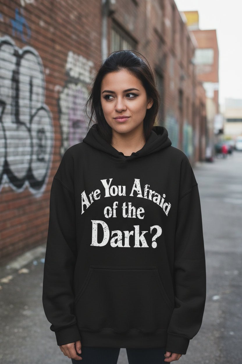 T-Shirt - Are You Afraid Hoodie | Horror Retro Vintage | Pullover Hoodie from SHIRT MONSTERS (Formally Crypto Zoo Tees)