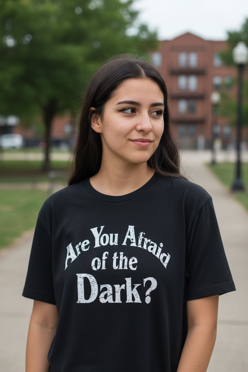 T-Shirt - Are You Afraid of the Dark? | Horror, Retro & Vintage | Unisex Shirt, Ladies Tee, Tank Top, Long Sleeve, Sweatshirt, Hoodie from Crypto Zoo Tees