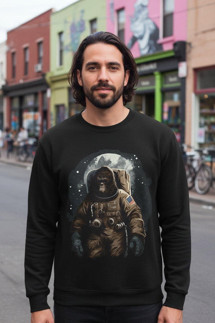 Astronaut Bigfoot | Funny Cryptid Space | Ladies Tee