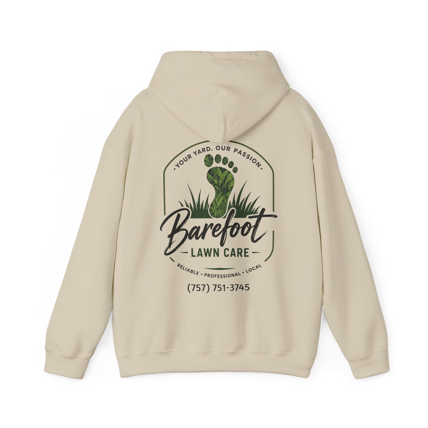 Hoodie - Barefoot Lawn Care - Custom Single Sided Pullover Hoodie from SHIRT MONSTERS (Formally Crypto Zoo Tees)