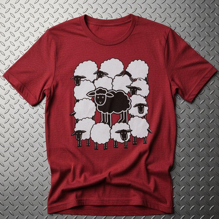 T-Shirt - Black Sheep Shirt | Animals, Funny | Light Fitted - Unisex Bella+Canvas 3001 from SHIRT MONSTERS