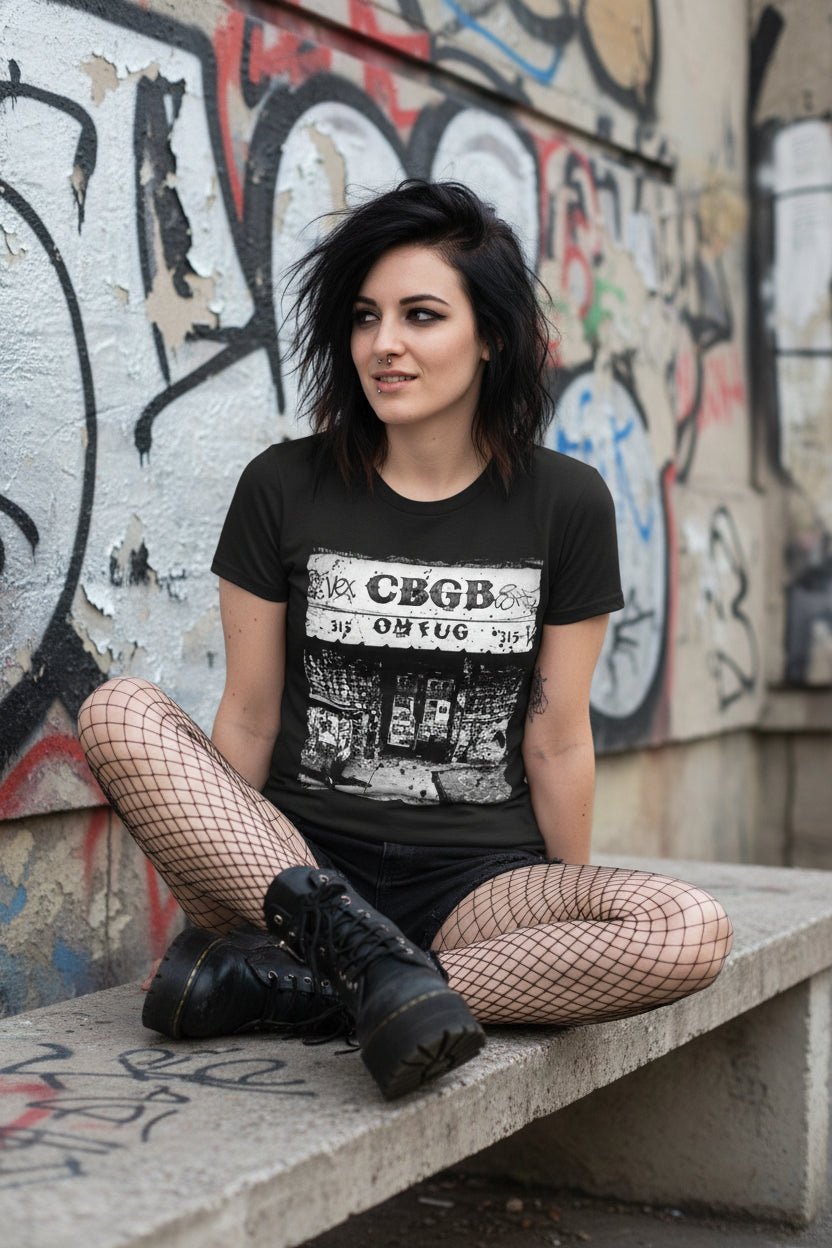 T-Shirt - CBGB Punk Shirt | Ladies Tee - Gildan 5000L | Music, Retro & Vintage | Punk from SHIRT MONSTERS
