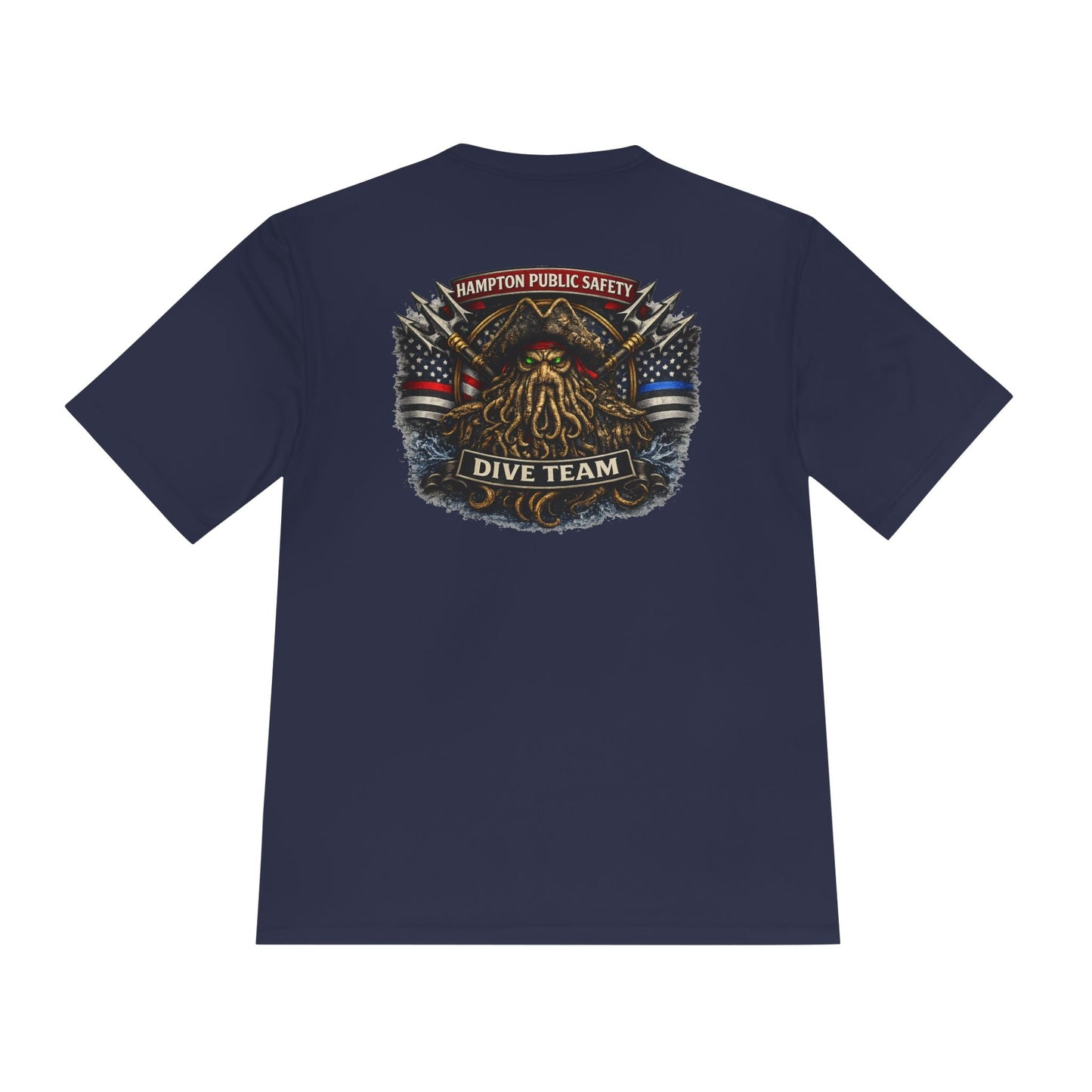 T-Shirt - Hampton Dive Team - Moisture Wicking - Flag Shirt - CUSTOM from SHIRT MONSTERS