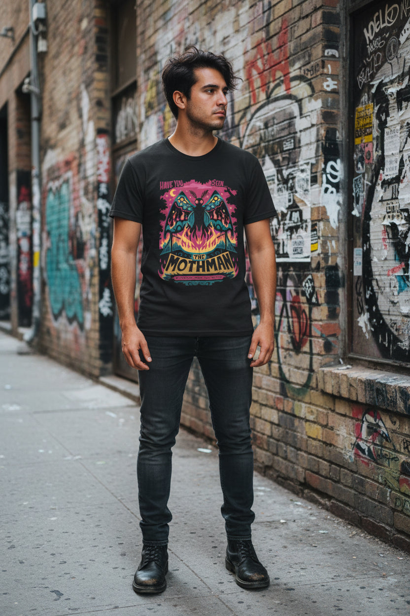 T-Shirt - Have You Seen The Mothman? | Cryptid Mystery | Bella + Canvas Unisex T-shirt from Crypto Zoo Tees