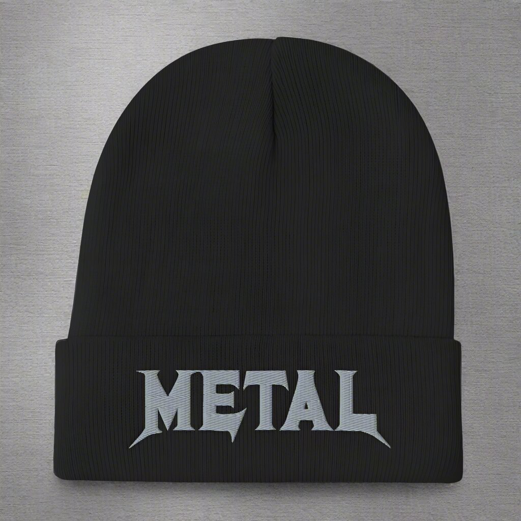 - Heavy Metal | Embroidered Beanie | Winter Hat from Crypto Zoo Tees