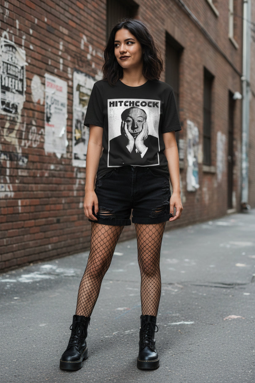 T-Shirt - Hitchcock | Classic Horror Movie and TV | Bella + Canvas Unisex T-shirt from Crypto Zoo Tees