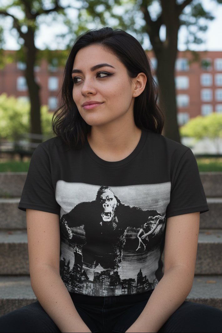 T-Shirt - King Kong Ladies Tee | Ladies Tee - Gildan 5000L | Horror, Retro & Vintage | Punk from Crypto Zoo Tees