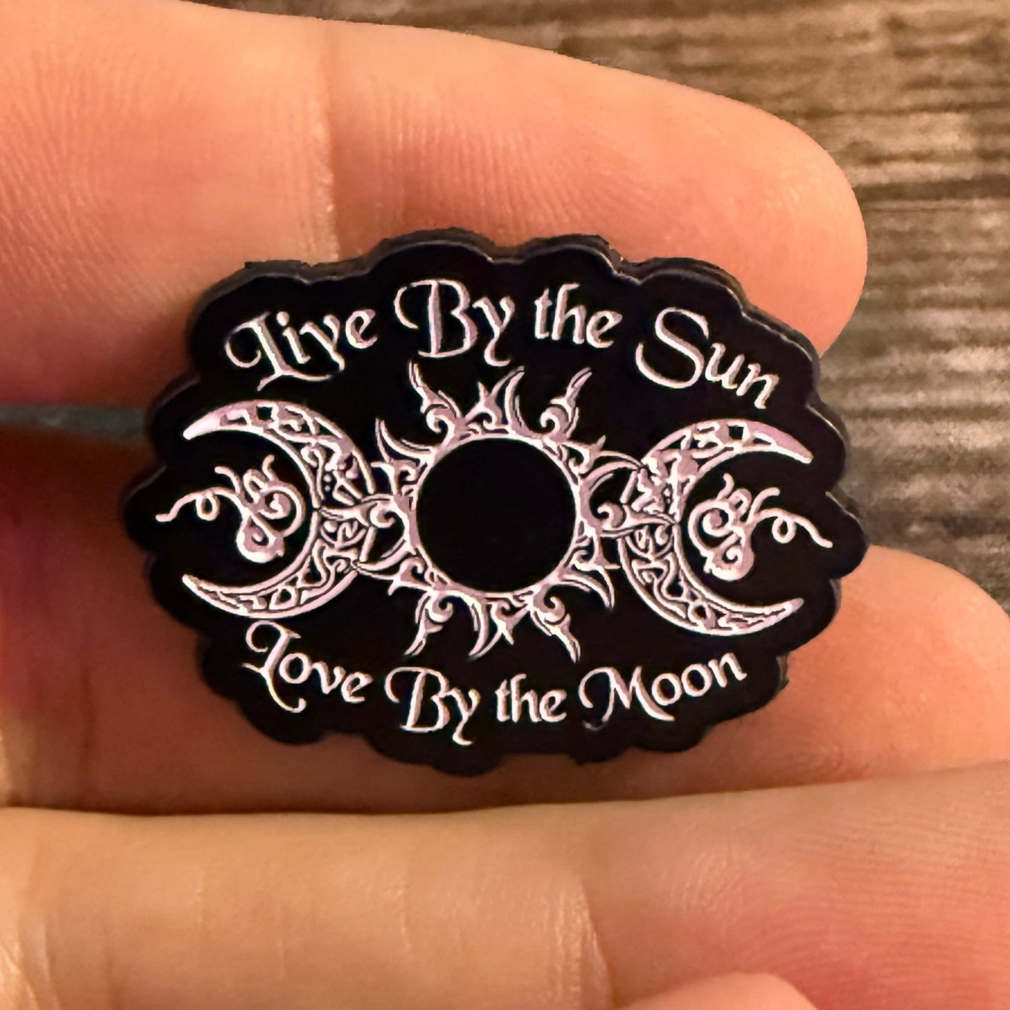 - Live by the Sun, Love by the Moon Pinback Button | Pinback Button | Spiritual | Goth/Gothic from Crypto Zoo Tees