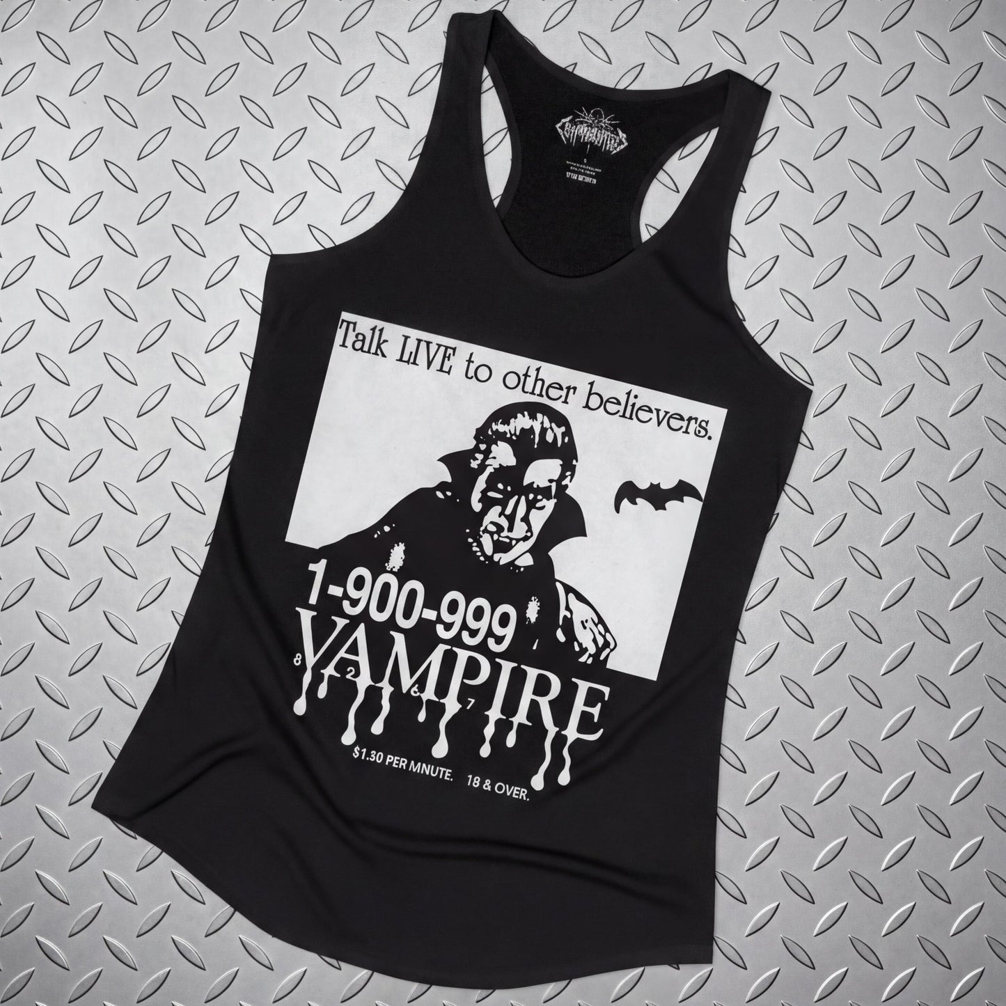 Tank Top - 1-900-Vampire | Horror, Halloween | Goth/Gothic | Ladies Tee from SHIRT MONSTERS