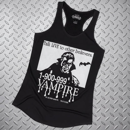Tank Top - 1-900-Vampire | Horror, Halloween | Goth/Gothic | Ladies Tee from SHIRT MONSTERS