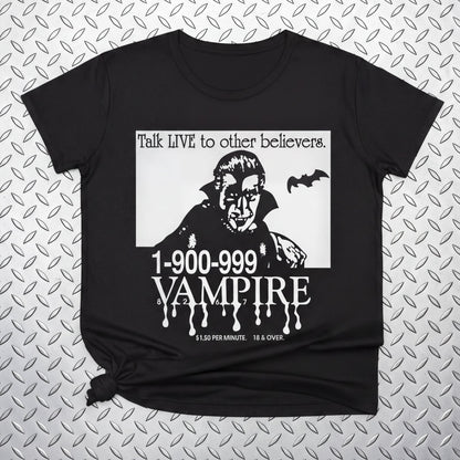Tank Top - 1-900-Vampire | Horror, Halloween | Goth/Gothic | Long Sleeve from SHIRT MONSTERS