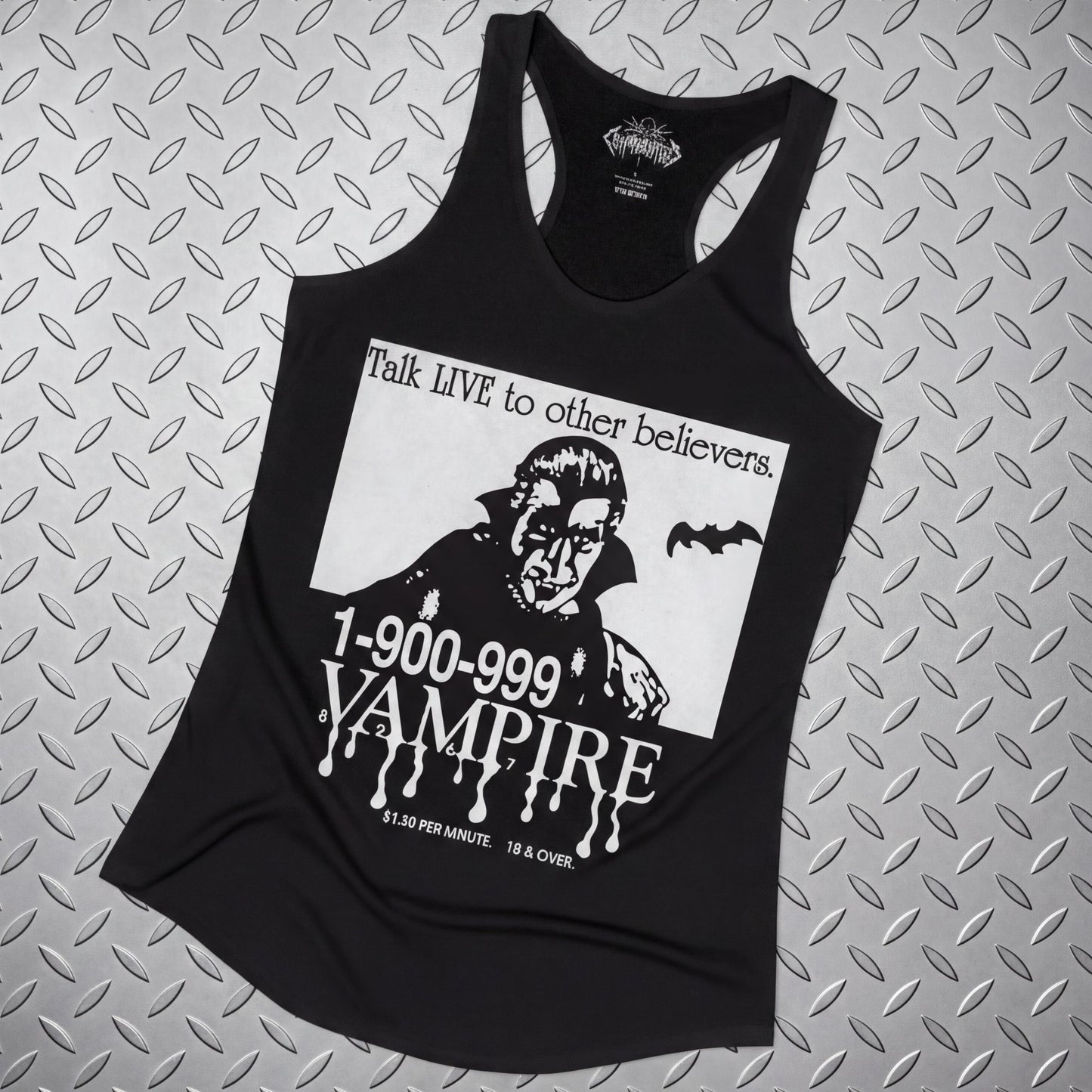 Tank Top - 1-900-Vampire | Horror, Halloween | Goth/Gothic | Long Sleeve from SHIRT MONSTERS