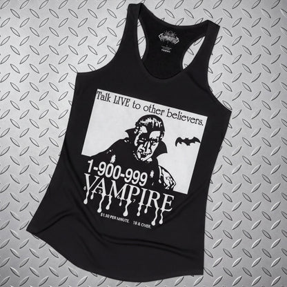 Tank Top - 1-900-Vampire | Horror, Halloween | Goth/Gothic | Long Sleeve from SHIRT MONSTERS