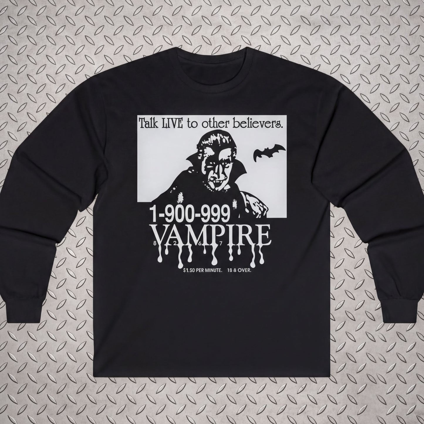 Tank Top - 1-900-Vampire | Horror, Halloween | Goth/Gothic | Long Sleeve from SHIRT MONSTERS