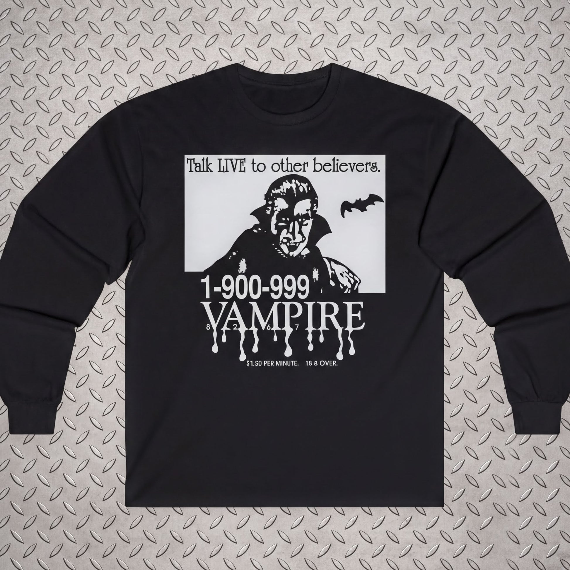 Tank Top - 1-900-Vampire | Horror, Halloween | Goth/Gothic | Long Sleeve from SHIRT MONSTERS