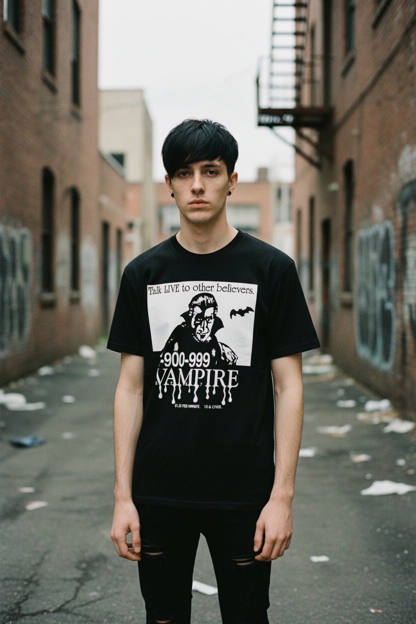 Tank Top - 1-900-Vampire | Horror, Halloween | Goth/Gothic | Sweatshirt from SHIRT MONSTERS