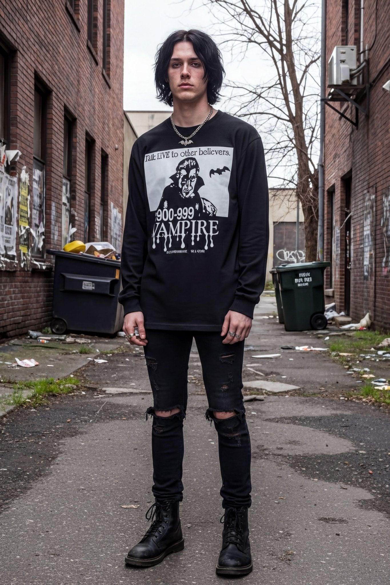 Tank Top - 1-900-Vampire | Horror, Halloween | Goth/Gothic | Sweatshirt from SHIRT MONSTERS