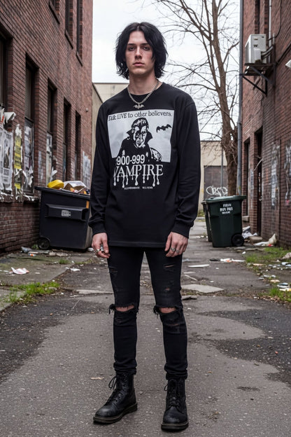 Tank Top - 1-900-Vampire | Horror, Halloween | Goth/Gothic | Sweatshirt from SHIRT MONSTERS
