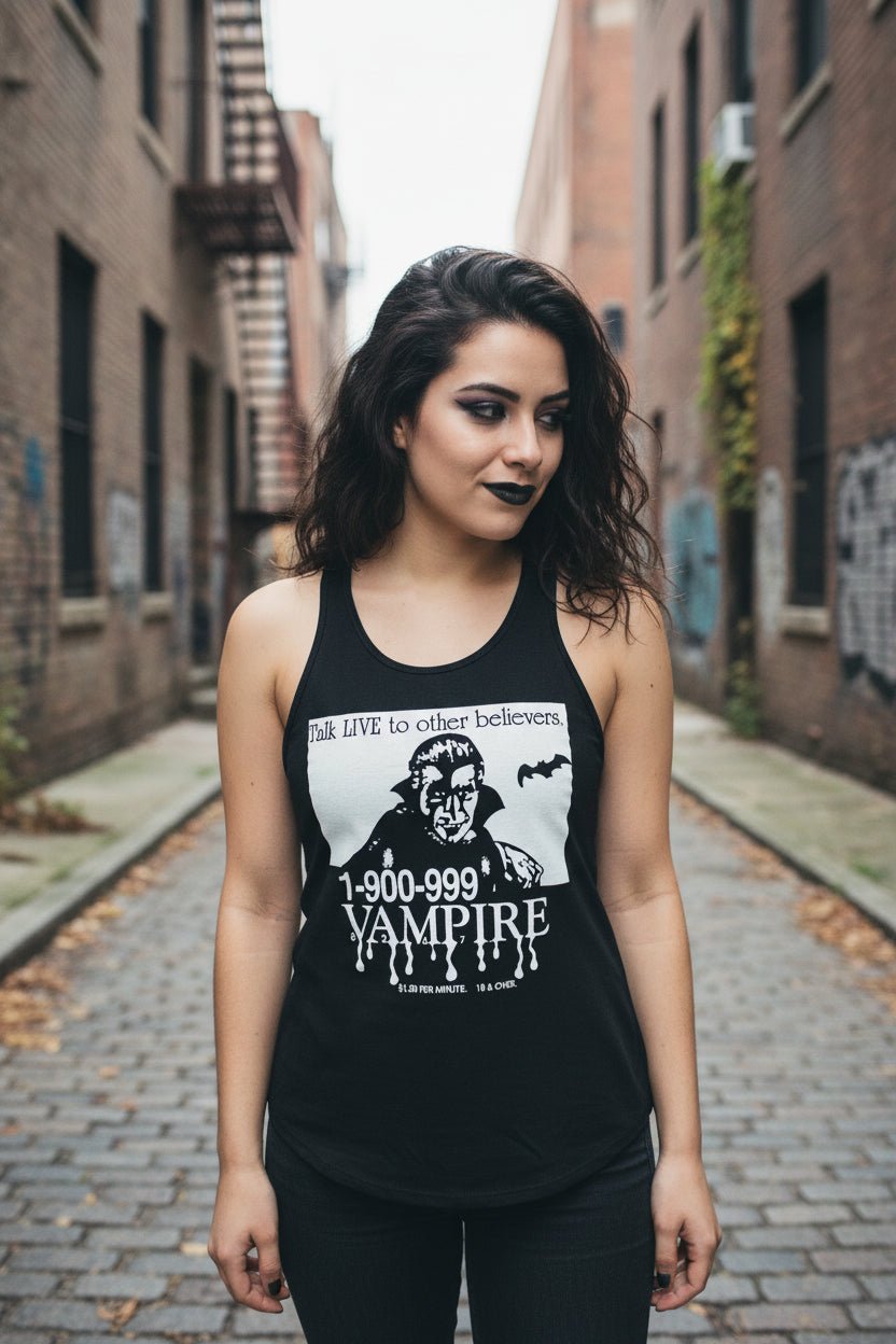 Tank Top - 1-900-Vampire | Horror, Halloween | Goth/Gothic | Sweatshirt from SHIRT MONSTERS