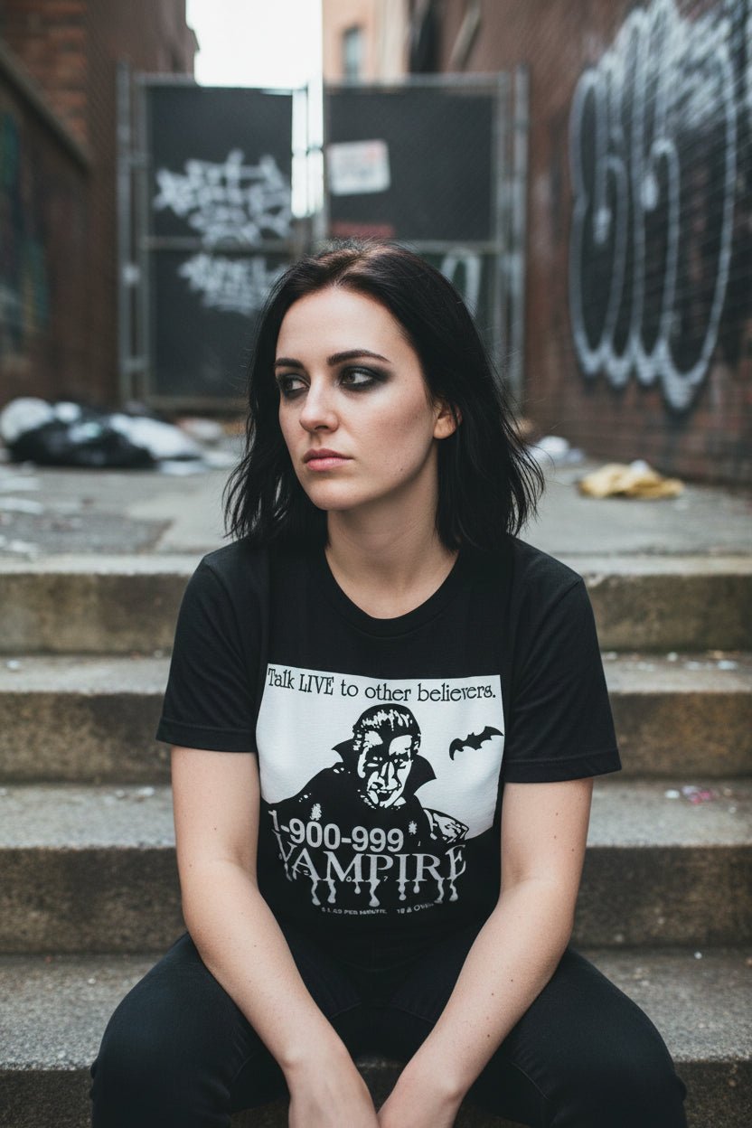 Tank Top - 1-900-Vampire | Horror, Halloween | Goth/Gothic | Sweatshirt from SHIRT MONSTERS