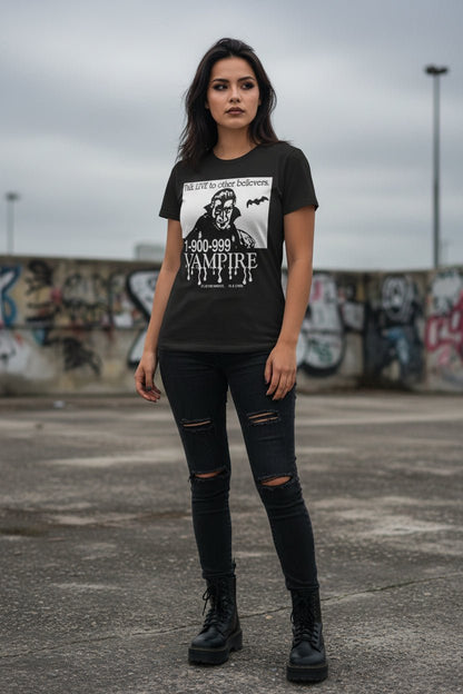 Tank Top - 1-900-Vampire | Horror, Halloween | Goth/Gothic | Sweatshirt from SHIRT MONSTERS