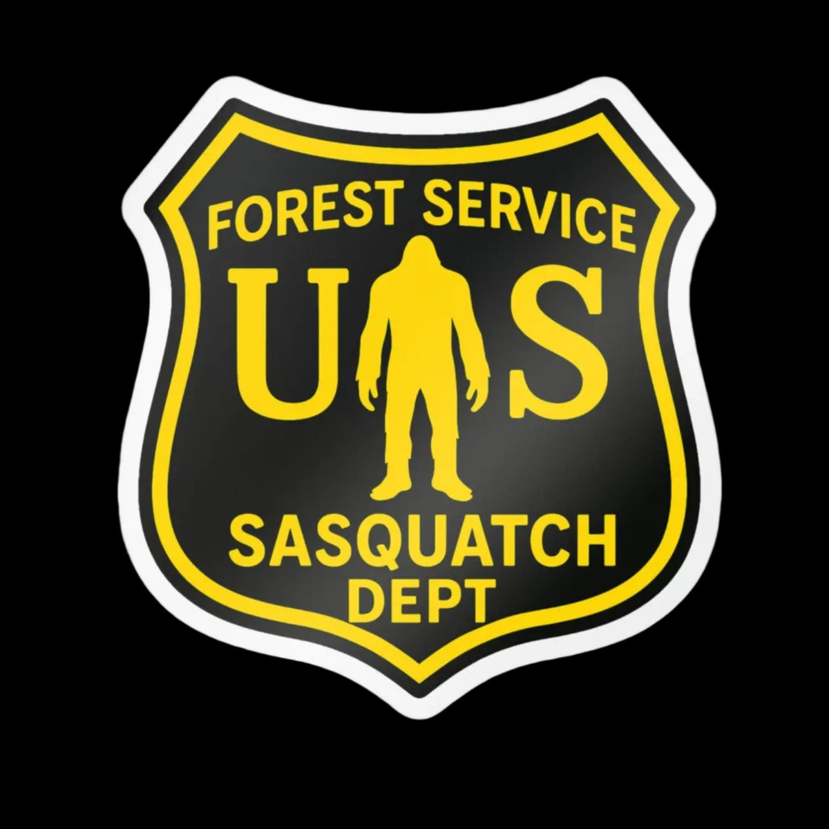 Forest Service Squatch Sticker | Glossy Kiss Cut | Bigfoot | Funny