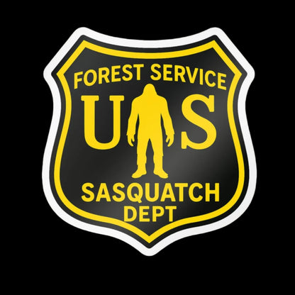 Forest Service Squatch Sticker | Glossy Kiss Cut | Bigfoot | Funny