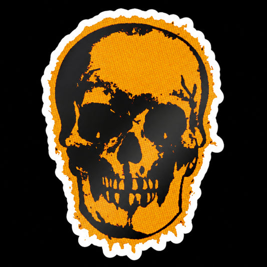 Orange Skull Sticker | Glossy Kiss Cut | Skulls & Skeletons | Punk