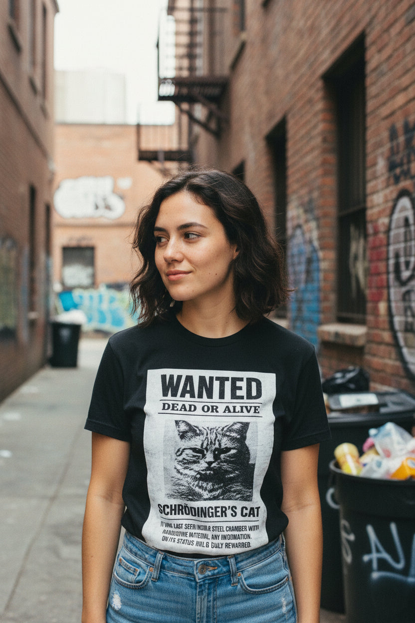 Schrodingers Cat Shirt | Unisex Heavy Cotton Gildan 5000 | Cats, Funny, Thinkers | Retro & Vintage