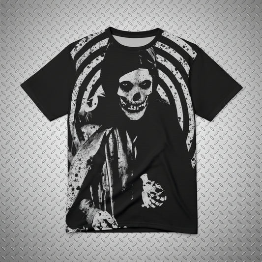 Crimson Ghost | Horror Punk | Skulls & Skeletons | Large Print Tee
