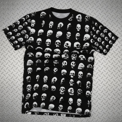 Human Skulls All Over Print Shirt | Skulls & Skeletons, Horror | Unisex All Over Print Tee | Goth/Gothic