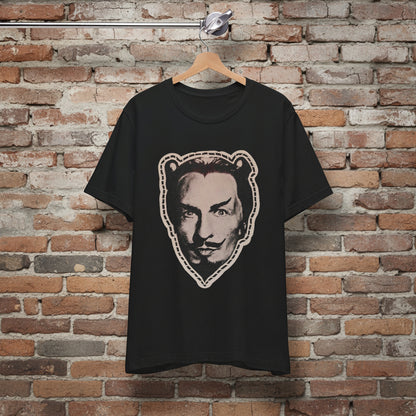 Vincent Price Cut Out Mask Shirt | Light Fitted - Unisex Bella+Canvas 3001 | Horror, Halloween | Goth/Gothic