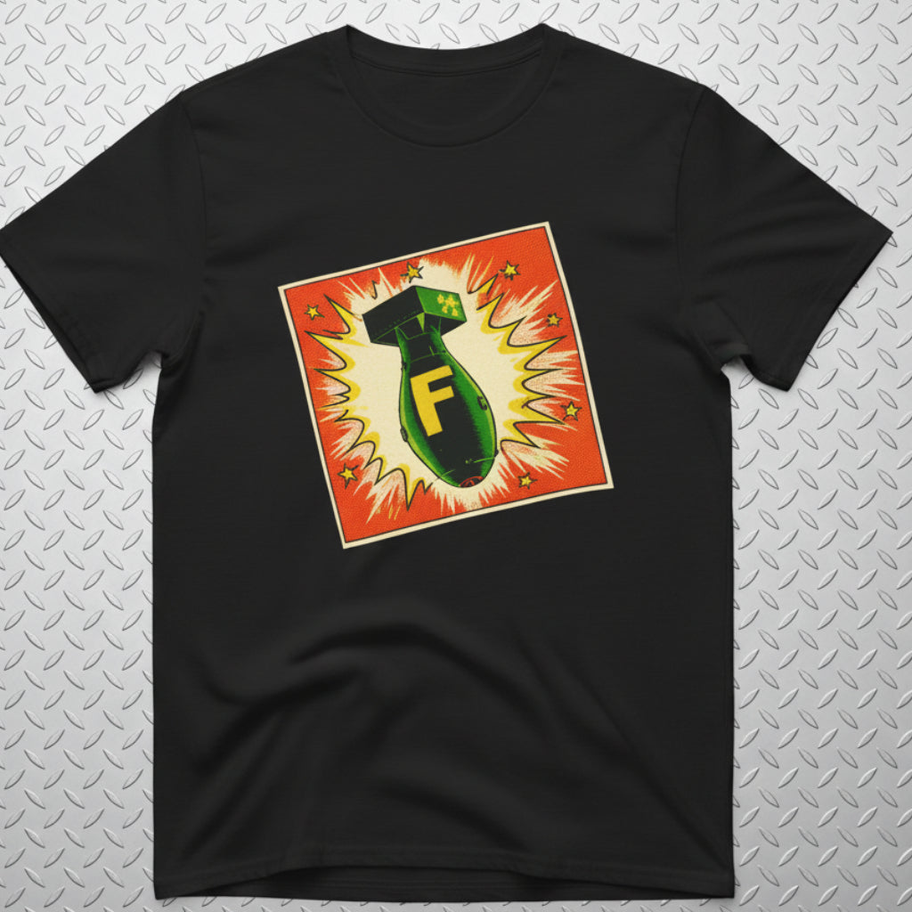 Comic F Bomb Shirt | Unisex Heavy Cotton - Gildan 5000 | Funny, Comics, Retro & Vintage