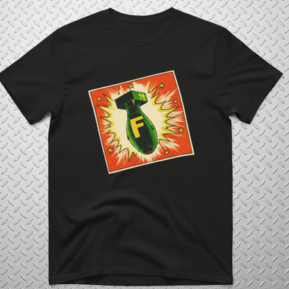 Comic F Bomb Shirt | Unisex Heavy Cotton - Gildan 5000 | Funny, Comics, Retro & Vintage