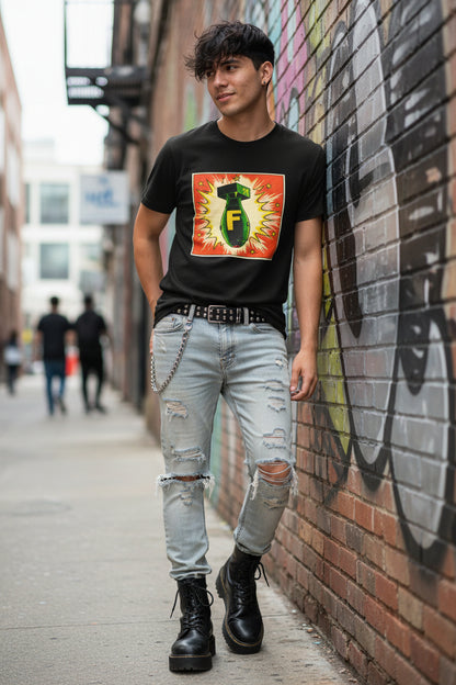 Comic F Bomb Shirt | Unisex Heavy Cotton - Gildan 5000 | Funny, Comics, Retro & Vintage