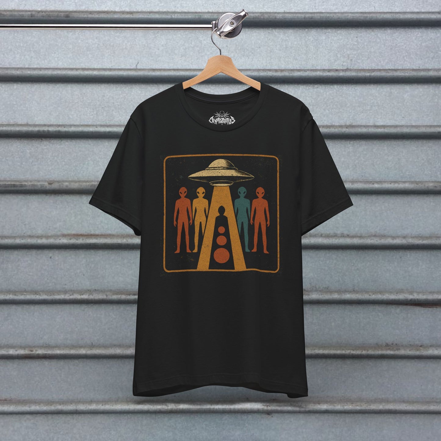 Alien UFO Shirt | Light Fitted - Unisex Bella+Canvas 3001 | Alien & UFO, Retro & Vintage | Psychedelic