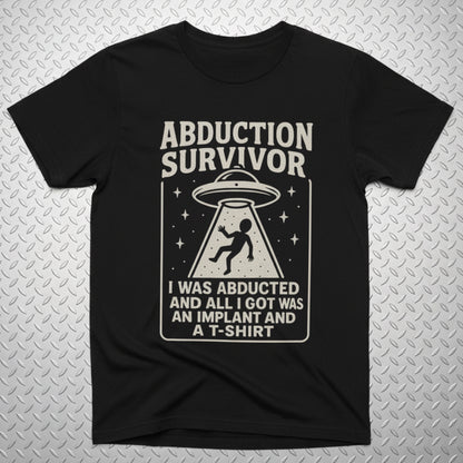 UFO Abduction Survivor Tee | Light Fitted - Unisex Bella+Canvas 3001 | Alien & UFO, Funny | Psychedelic