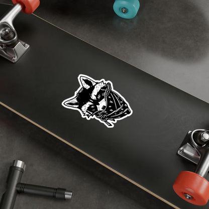 Bandit Raccoon Sticker | Glossy Kiss Cut | Animals | Punk