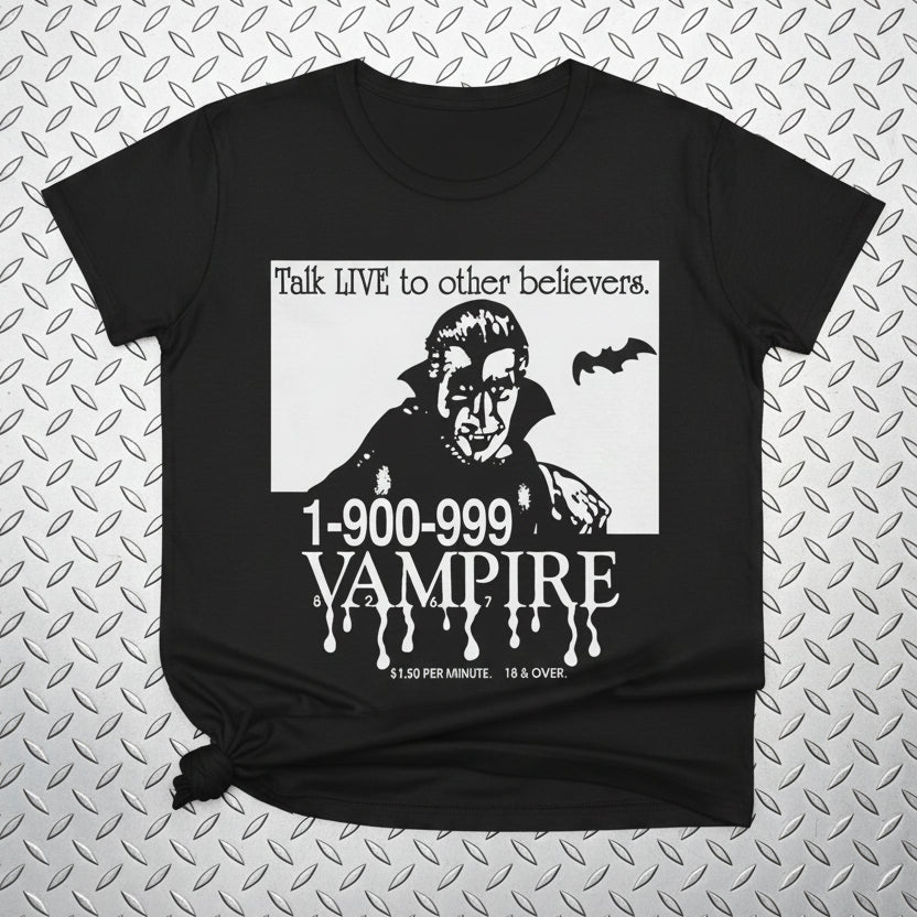 1-900-Vampire | Horror, Halloween | Goth/Gothic | T-Shirt