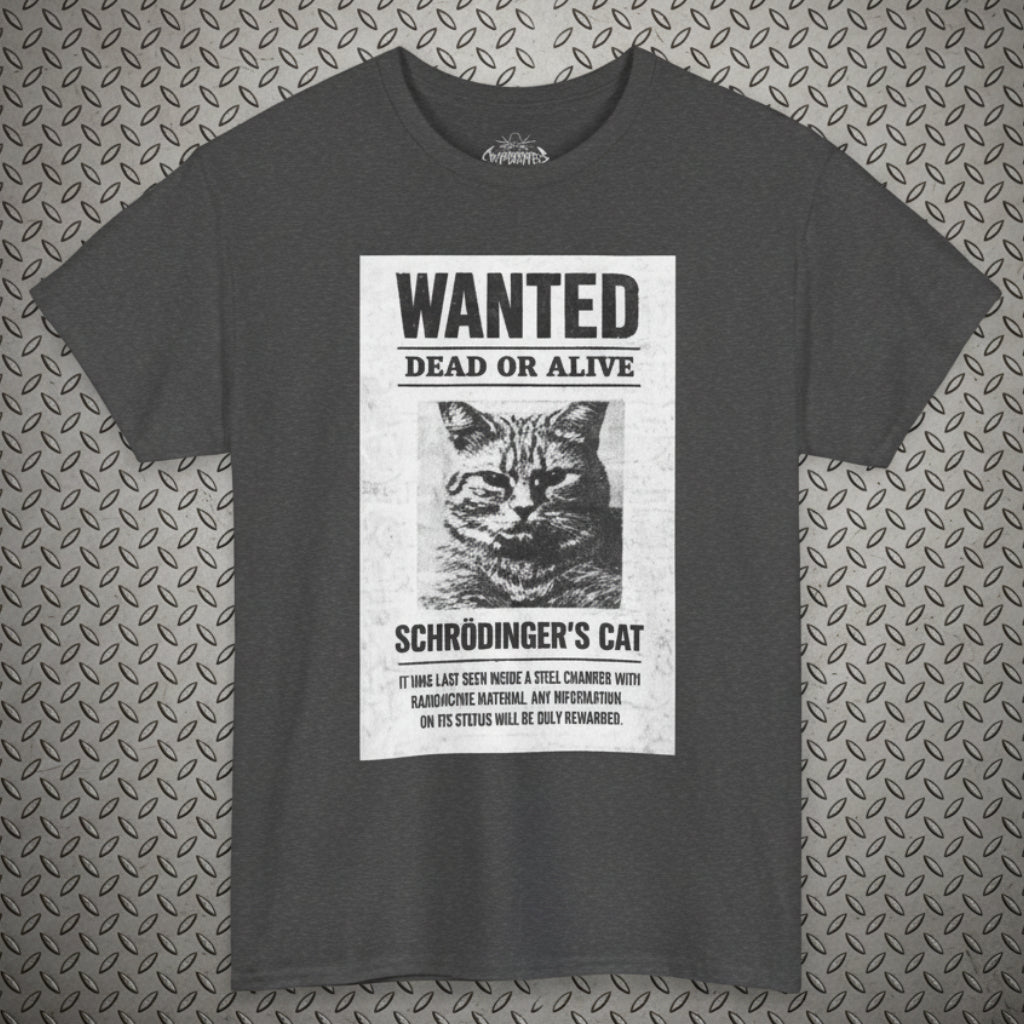 Schrodingers Cat Shirt | Unisex Heavy Cotton Gildan 5000 | Cats, Funny, Thinkers | Retro & Vintage