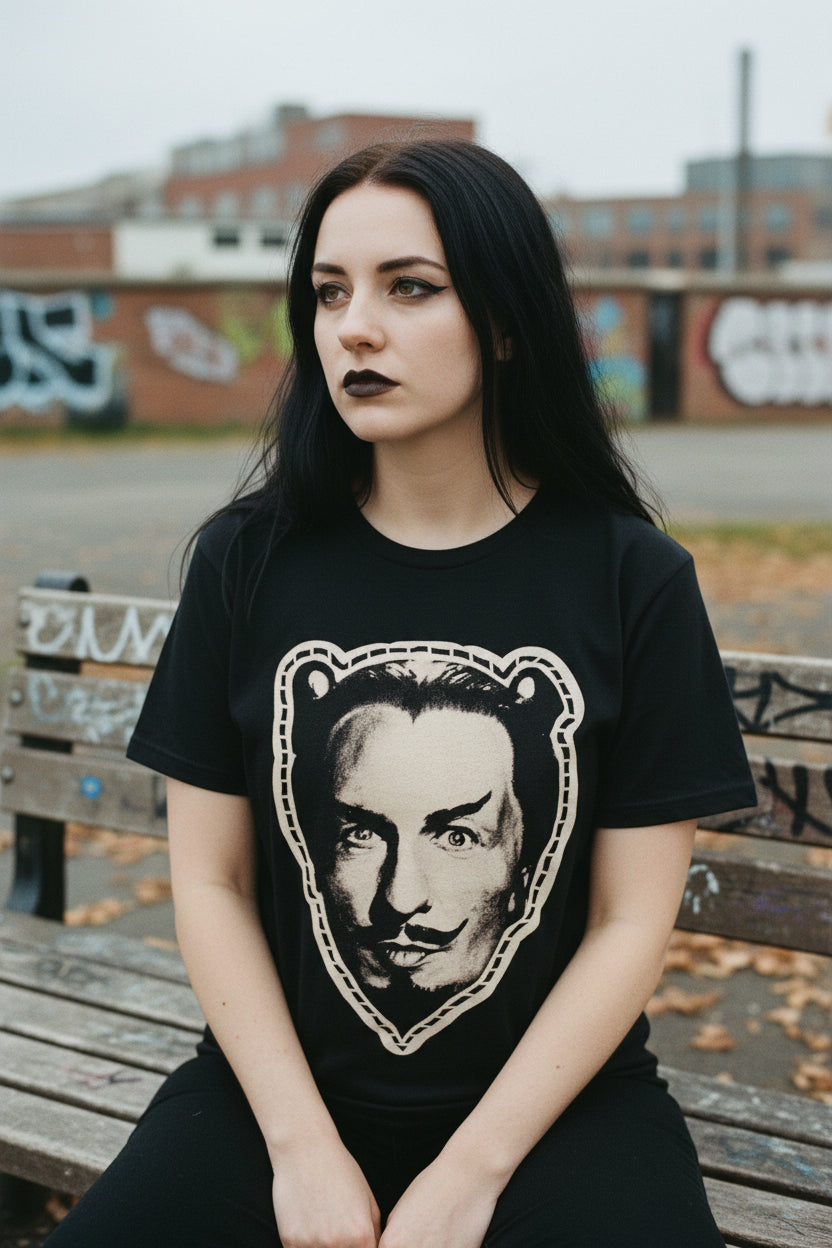 Vincent Price Cut Out Mask Shirt | Ladies Tee - Gildan 5000L | Horror, Halloween | Goth/Gothic