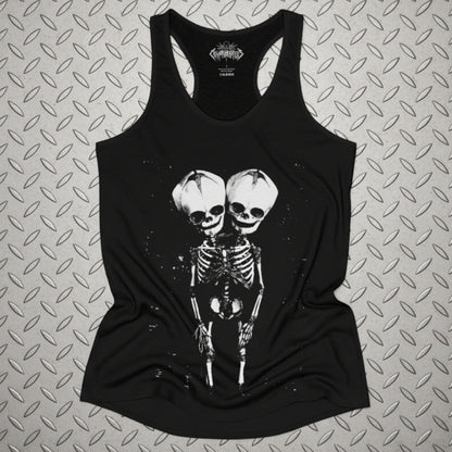 2 Headed Skeleton | Punk Goth | Skulls & Skeletons | T-Shirt