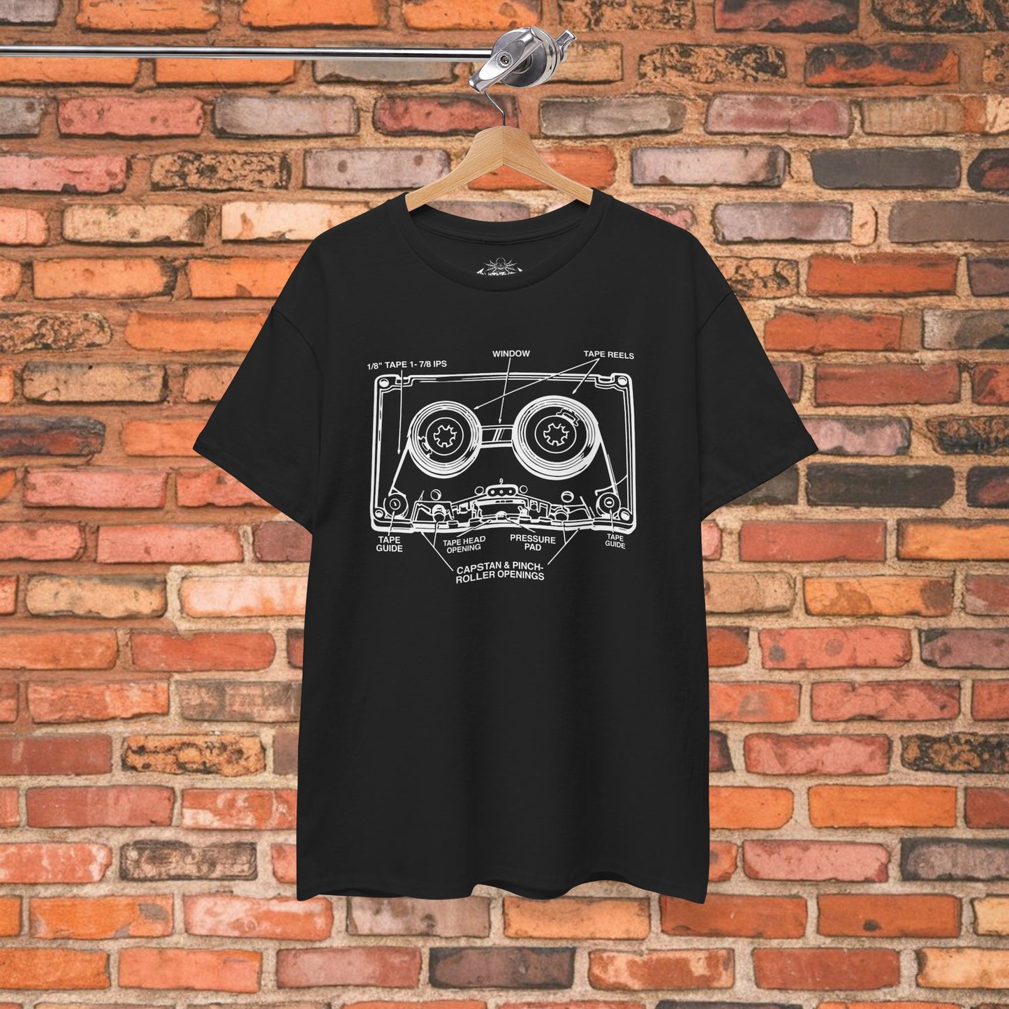 Cassette Tape Diagram Shirt | Unisex Heavy Cotton - Gildan 5000 | Music, Retro & Vintage