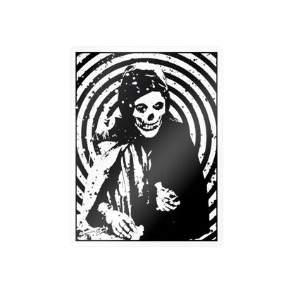 Crimson Ghost Fiend Skull Sticker | Glossy Kiss Cut | Horror | Punk