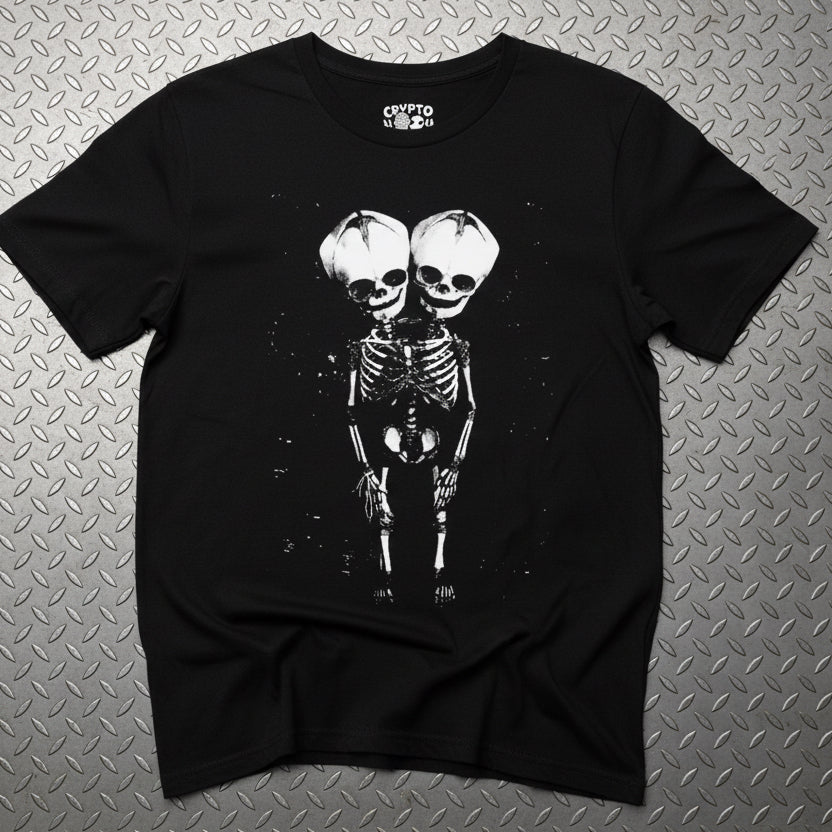 T-Shirt - 2 Headed Skeleton | Punk Goth | Bella + Canvas Unisex T-shirt from Crypto Zoo Tees