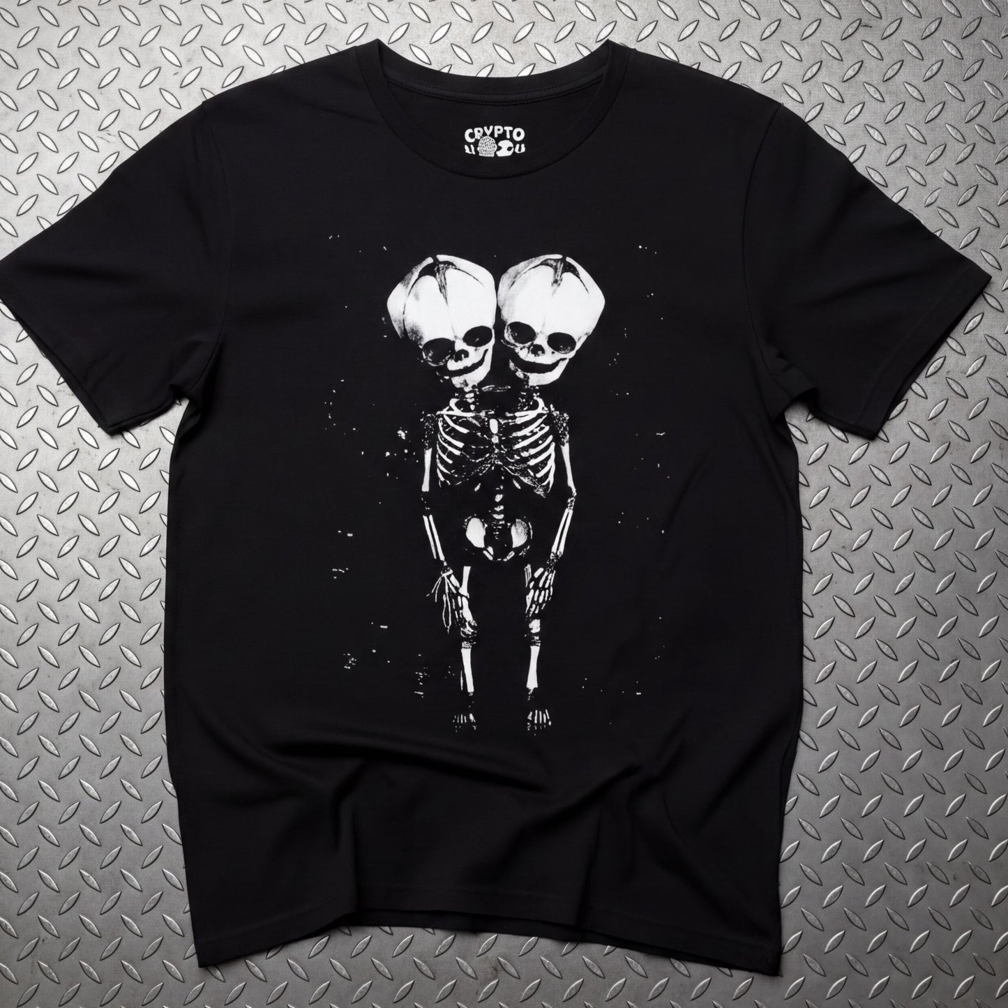 T-Shirt - 2 Headed Skeleton | Punk Goth | Skulls & Skeletons | Ladies Racerback from SHIRT MONSTERS